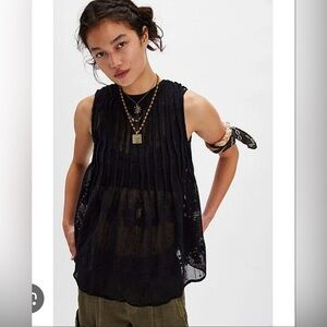 NWT Free People Moon Magic Mesh Tunic